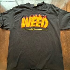 Black, Yellow, Red Short Sleeve Tee  Weed California Size XL